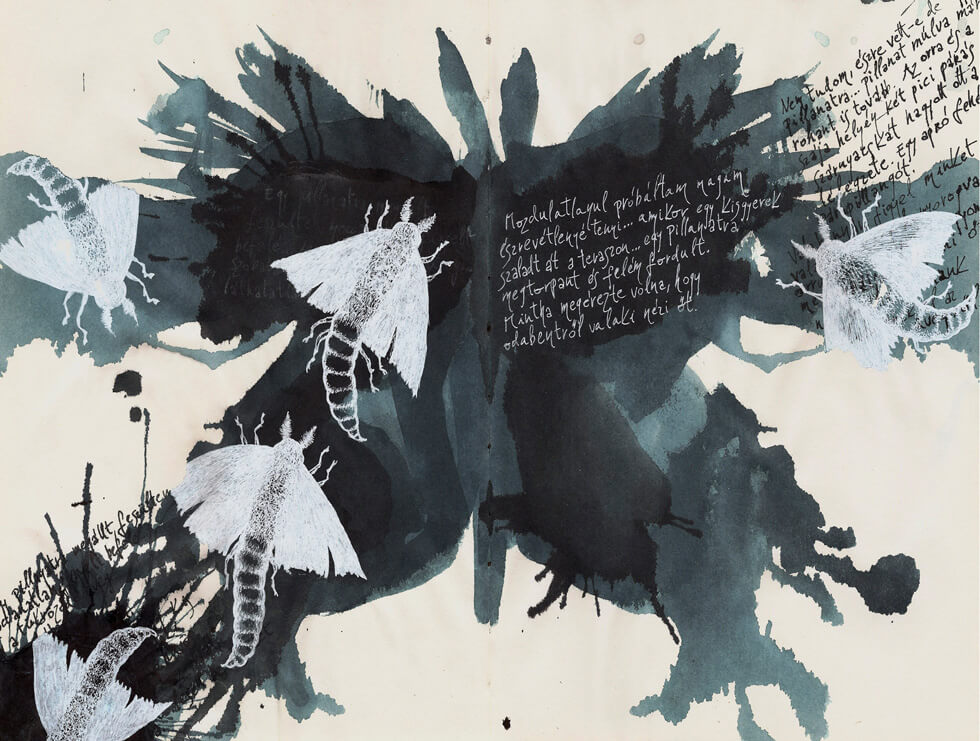 Festmény 'A lélek pillangói' című íráshoz